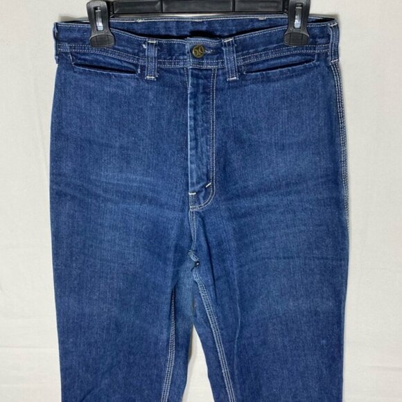 Vintage Howick Dark Blue Western Style Long Inseam High Rise Straight Leg Jeans - Picture 7 of 13